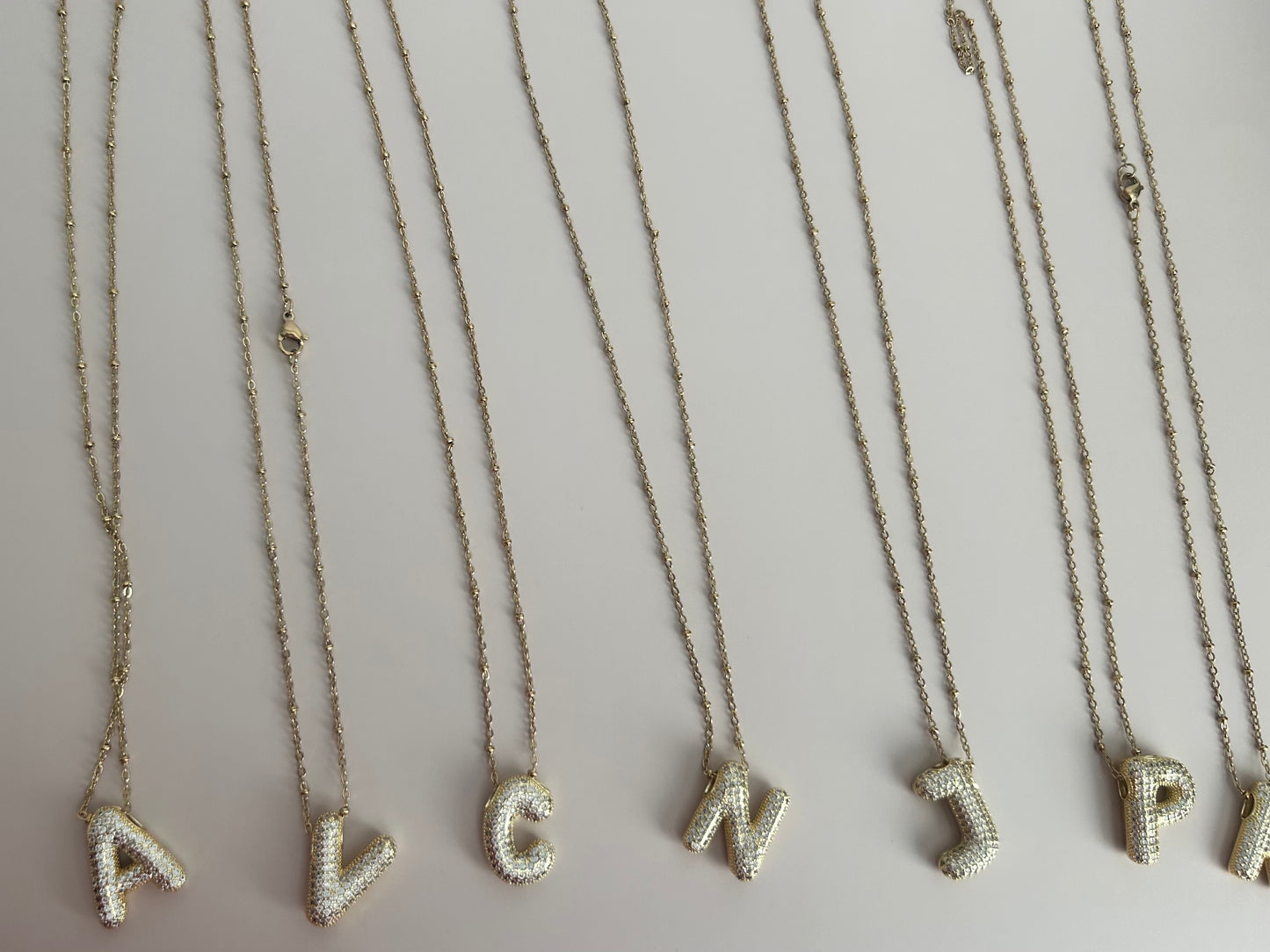 Bubble Initial Necklace