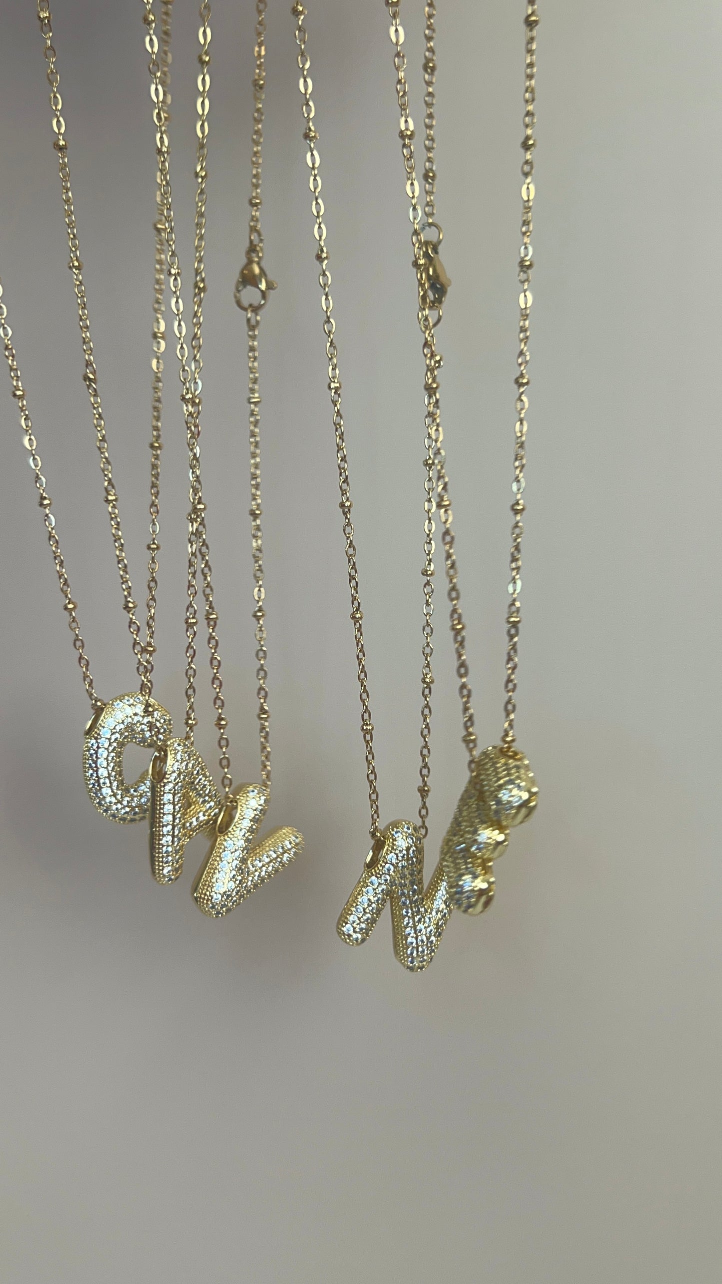 Bubble Initial Necklace