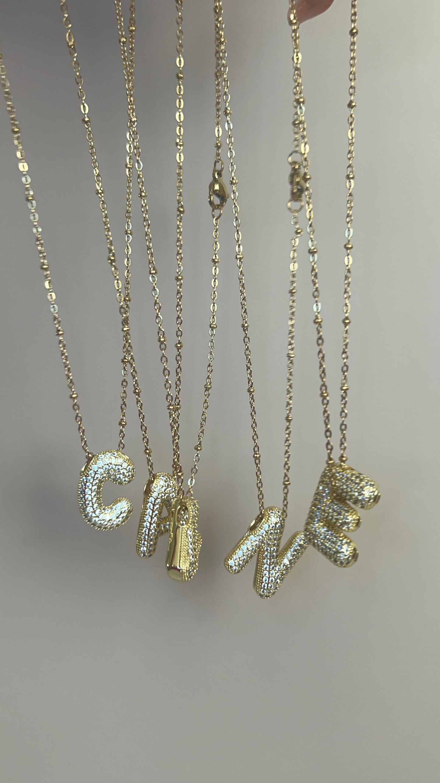 Bubble Initial Necklace